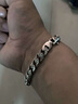 KUXA新款古法唐草紋手鏈男款鍍銀粗款男生嘻哈街頭潮人520民族風(fēng)禮物 【110-130斤】-18cm E083-18 曬單實(shí)拍圖