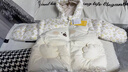 巴拉巴拉童裝嬰兒羽絨服冬季寶寶短款外套兒童上衣可愛(ài)萌男童女童 白色調00311 100 充絨量83g 曬單實(shí)拍圖