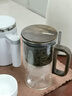 尚明（SAMADOYO）全玻璃內膽飄逸杯一鍵過(guò)濾沖泡茶壺茶水分離磁旋下水泡茶神器套裝 胡桃木500ml 曬單實(shí)拍圖