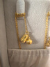 中國(guó)黃金（CHINA GOLD）足金好事發(fā)生吊墜項(xiàng)鏈女款黃金花生柿子掛墜鎖骨鏈七夕禮物送女友 【今/次日達(dá)】好事吊墜約0.3g【贈(zèng)S925銀鏈】 曬單實(shí)拍圖
