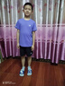 特步（XTEP）兒童夏季短褲運動彈力速干冰感五分褲 純正黑 140 曬單實拍圖