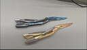 搭啵兔cf穿越火線(xiàn)周邊熾芒蝶刃合金可折疊模型玩具金屬擺件手辦實(shí)物同款 套裝熾芒碟刃【赤橙色+榮耀白鯊】 展架+皮套 曬單實(shí)拍圖