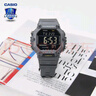 卡西歐（CASIO）【七夕禮物】男女電子表卡西歐小方塊情侶表學(xué)生兒童運(yùn)動潮流手表 AE-1600H-8BVPF玄武灰 曬單實拍圖