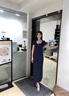 億梵莎連衣裙夏天女2025年新款法式甜美女士夏季衣服高級感收腰顯瘦裙子 藏藍色 均碼 【可備注碼數(shù)】 曬單實拍圖