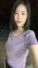ONLY 2025春季復(fù)古做舊正肩修身顯瘦圓領(lǐng)短款T恤女|125101065 曬單實(shí)拍圖