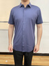 愛登堡Edenbo短袖襯衫男夏季休閑通勤商務上衣深藍180/96A(2XL) 曬單實拍圖