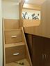富貴貓（FUGUIMAO）上下床帶書(shū)桌一體多功能高架床省空間上床下桌小戶(hù)型兒童床衣柜床 梯柜床+1.2普通床+書(shū)臺+床墊 1500*1900mm 曬單實(shí)拍圖