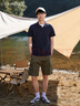 GANT/甘特夏季新款男士棉質(zhì)舒適T恤潮流休閑通勤華夫格短袖POLO衫 433夜藍(lán)色 M 曬單實拍圖