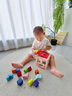 煦凜日本兒童積木玩具嬰兒6個月以上大顆粒男孩0女寶寶1一2歲益智拼裝 16孔橡木智力盒 曬單實拍圖
