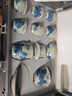 漢帝唐韻（HDTYUN）景德鎮青花瓷茶具套裝三才蓋碗茶杯陶瓷茶碗釉下彩千里江山茶具 【千里江山-缸杯11頭】 曬單實(shí)拍圖