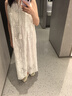 UR2025夏季新款女裝度假風(fēng)刺繡圖案系帶無(wú)袖連衣裙UWH750063 本白 L 曬單實(shí)拍圖