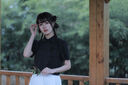 佐敘2025新款國風夏季短款黑襯衫女盤扣短袖襯衣設計感高級不規(guī)則上衣 黑色 M （85-100斤） 曬單實拍圖
