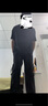 戰(zhàn)楓（zhanfeng）胖子大碼300斤褲子男學(xué)生春秋冬工裝褲潮牌超大碼直筒闊腿休閑褲 黑色 2510款 5XL 建議200-225斤 曬單實(shí)拍圖