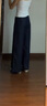 帛芮女士高腰休閑褲女2025春夏季新款直筒寬松百搭高級(jí)感垂感闊腿褲子 曬單實(shí)拍圖