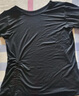 GUBPMTSHIM廣場(chǎng)舞服裝女新款短袖上衣莫代爾舞蹈服練功服中老年中袖跳舞衣服 抽繩黑色中袖上衣 2XL 曬單實(shí)拍圖