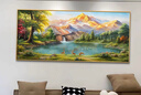 佐羅曼客廳裝飾畫(huà)沙發(fā)背景墻掛畫(huà)2025最新款山水畫(huà)風(fēng)景辦公室掛畫(huà)掛墻壁 U-金山福祿-2025新款 240x80(適合3.0-3.5米沙發(fā))晶瓷 曬單實(shí)拍圖