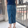 Levi's李維斯25年新款女士美式復(fù)古高腰修身后開(kāi)衩中長(zhǎng)牛仔半身裙 海軍藍(lán) XL (29) 曬單實(shí)拍圖