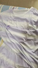 愛(ài)慕兒童家居服女童孩零碳蘭精莫代爾短袖睡裙夏季接觸涼感睡衣紫條紋160 曬單實(shí)拍圖