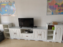 木奉堂電視柜茶幾組合落地簡(jiǎn)約小戶(hù)型歐式輕奢儲物柜加高款組合簡(jiǎn)易地柜 300暖白色組合180柜+左右邊柜 曬單實(shí)拍圖
