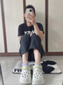 樸西厚底洞洞鞋女款夏季外穿防滑沙灘包頭拖鞋女護士工作專(zhuān)用軟底涼鞋 白+綠 【厚底增高】 36-37 【適合3738】 曬單實(shí)拍圖
