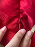 劉潮布抓周衣服女寶寶周歲女寶禮服女童夏季國(guó)風(fēng)漢服連衣裙嬰兒抓周旗袍 酒紅色 73 cm 曬單實(shí)拍圖