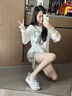 CHERY KALLY潮牌時尚休閑鞋女款2025春季新款運動鞋厚底增高鞋女透氣德訓(xùn)鞋子 松灰銀 37 (235mm) 曬單實拍圖