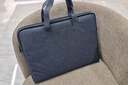 得力（deli）可定制便攜式手提公文包男士拉鏈式文件袋辦公會(huì )議收納包加厚立體大容量帆布包電腦包通勤商務(wù)包 【黑色】升級豎款-兩側網(wǎng)兜 63760 曬單實(shí)拍圖