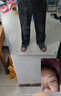 POUM閃電紋工裝牛仔褲男春秋夏季高街直筒寬松彎刀微喇褲扎染復(fù)古褲子 DFFS-579黑色 3XL （尺碼偏小，建議選大一碼） 曬單實拍圖