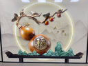 墨派福祿滿(mǎn)堂客廳裝飾畫(huà)新中式大氣沙發(fā)背景墻掛畫(huà)葫蘆畫(huà)輕奢三聯(lián)壁畫(huà) 五福臨門(mén) 中套(左右50x70+中100x70)晶瓷 曬單實(shí)拍圖