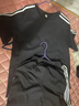男女同款運動套裝2025夏季新款學生運動服三條杠短袖短褲兩件套裝 黑色套裝 【新美TK2套裝】 M 【建議90-100斤】 曬單實拍圖