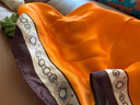 故事人生2023新款真絲絲巾女春夏時(shí)尚印花100％桑蠶絲小方巾韓國飄帶領(lǐng)巾 17301橙色 53*53cm 曬單實(shí)拍圖