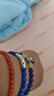 青金石手串女 青金石手鏈多圈 瑪瑙泰銀手工水晶時(shí)尚飾品 直徑約6mm（黃瑪瑙隔珠） 曬單實(shí)拍圖