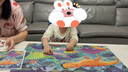 彌鹿（MiDeer）兒童拼圖大塊3-6歲手提禮盒玩具早教世界地圖六一兒童節生日禮物 恐龍-104片 曬單實(shí)拍圖