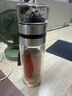 巫記茶水分離杯雙層茶杯透明商務(wù)禮品杯便攜高硼硅茶杯隔熱玻璃水杯 茶水分離鋼本色500ml高硼硅雙層 曬單實(shí)拍圖