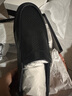 百麗打孔休閑鞋男鞋牛皮革舒適套腳商務(wù)皮鞋A1541BM4 黑色 42 曬單實拍圖