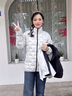 波司登2025新款沖鋒衣鵝絨服女短款三合一防風防水保暖外套B250331302 月光白/黑色|8050/8056|80MC M 165/88A 曬單實拍圖