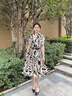 恰凡（QIAFAN）媽媽夏裝連衣裙2025夏季新款洋氣質(zhì)端莊大氣優(yōu)雅中老年人短袖裙子 米色連衣裙  XL  90-125斤 曬單實拍圖