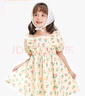 巴拉巴拉女童連衣裙夏裝兒童裙子純棉泡泡袖公主裙甜美碎花裙 黃色調00433 90 cm 曬單實(shí)拍圖