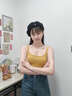 OTST高顏值海邊穿搭黃色吊帶女內(nèi)搭2025新款背心帶胸墊多巴胺純欲上衣 琥珀黃  M (80-105)斤 曬單實(shí)拍圖