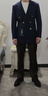 By Creations柏品布雷澤純羊毛單西服男士商務(wù)休閑職業(yè)正裝雙排扣西裝外套上衣 藏青色（雙排扣） 46 (170/88A) 曬單實(shí)拍圖
