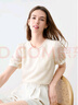 百圖betu女裝2025夏季新款襯衫拼接撞色木耳邊小香風(fēng)短袖上衣2503T54 杏色 L 曬單實(shí)拍圖
