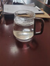 綠昌明玻璃杯加厚茶水分離泡茶杯耐高溫月牙過濾綠茶杯辦公室水杯 曬單實(shí)拍圖