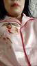 莫代爾冰絲睡衣女春夏季薄款冰雪絲短袖開衫女士家居服套裝可外穿 藕荷晚櫻 L 【100-120斤 160-165cm】 曬單實(shí)拍圖