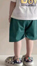 木木屋嬰兒衣服夏季時髦男童套裝韓版短袖襯衫兩件套兒童男寶寶休閑衣服 綠色-背帶BOY熊兩件套 90 適合80-90年齡1-2歲左右 曬單實拍圖