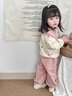 G.DUCKKIDS女童套裝春秋季2025新款一歲寶寶衣服洋氣兒童衣服小女孩衛(wèi)衣褲子 粉紅色兩件套 90 適合80-90年齡1-2歲左右 曬單實拍圖
