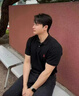 LAUREN BY RALPH LAUREN拉夫勞倫Ralph Lauren男士短袖polo衫小馬標(biāo)刺繡翻領(lǐng)純棉T恤上衣 黑色/紅標(biāo) S (歐碼偏大)100-130斤 曬單實拍圖