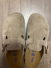 BIRKENSTOCK勃肯德國(guó)進(jìn)口男女款牛皮絨面革軟底Boston包頭拖鞋 灰色窄版560773 35 曬單實(shí)拍圖
