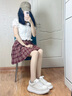 莎萊茜（SALAXI）2025秋冬新款潮牌情侶面包鞋女款百搭時尚小眾厚底增高休閑板鞋男 白色 36 【女款】 曬單實拍圖