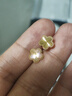 周六福爆閃花朵5G工藝黃金耳釘女足金計(jì)價(jià)A0913526 一對(duì) 約1.33g禮物 曬單實(shí)拍圖