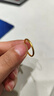 老廟黃金戒指女足金素圈戒指小克重金戒指尾戒送女友老婆520節(jié)日禮物 14#約0.43g（素圈款） 曬單實(shí)拍圖